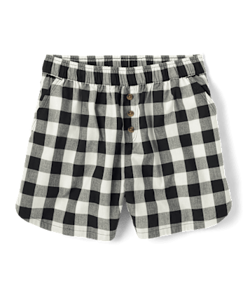 Shorts de pijama de popelina con estampado para mujer