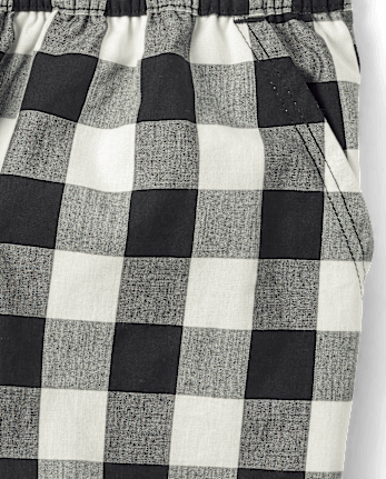 Shorts de pijama de popelina con estampado para mujer