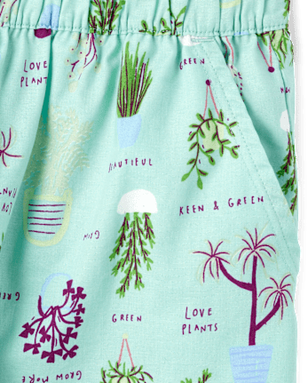 Shorts de pijama de popelina con estampado para mujer