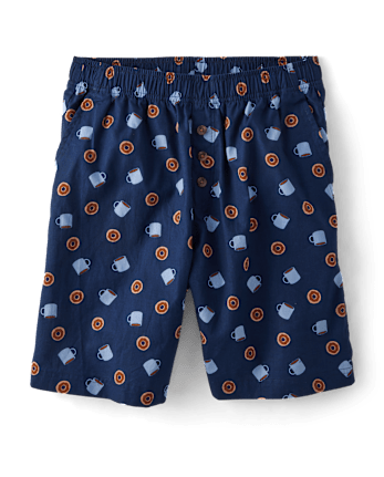 Shorts de pijama de popelina tipo donut para hombre