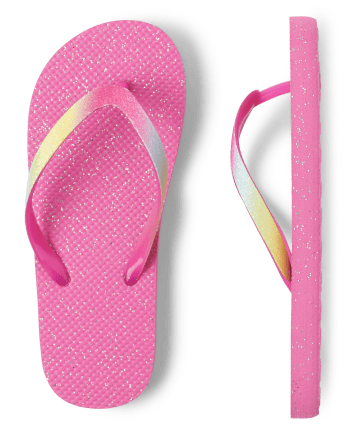 Girls Glitter Flip Flops | The Children's Place - PINK