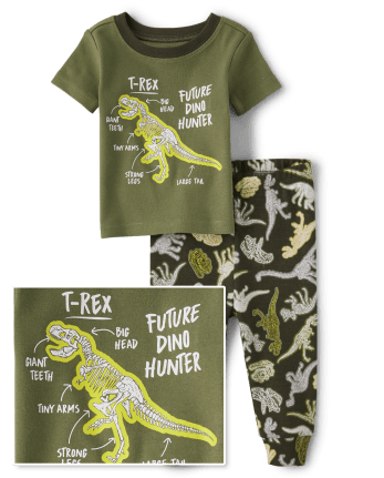 Baby And Toddler Boys Dino Snug Fit Cotton Pajamas