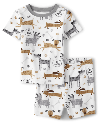 Baby And Toddler Dog Snug Fit Cotton Pajamas