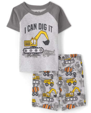 Baby And Toddler Boys Dig It Snug Fit Cotton Pajamas