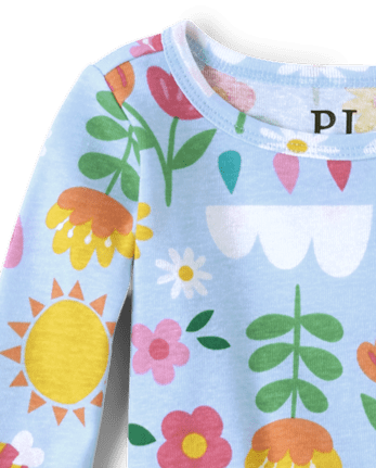 Baby And Toddler Girls Earth Snug Fit Cotton Pajamas 2-Pack