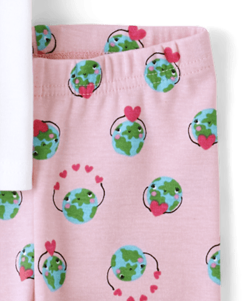 Baby And Toddler Girls Earth Snug Fit Cotton Pajamas 2-Pack