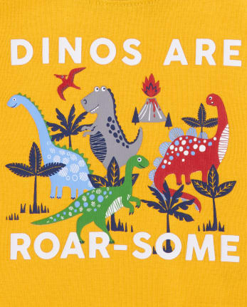 Pyjama en coton ajusté Dino pour bébés et tout-petits garçons
