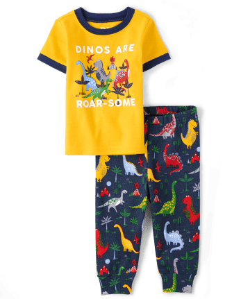 Baby And Toddler Boys Short Sleeve Dinos Are Roar-Some Snug Fit Cotton ...