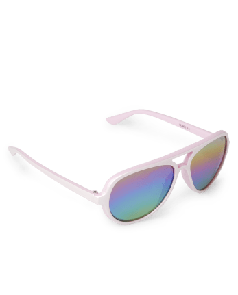 Gafas de sol de aviador arcoíris para niñas pequeñas