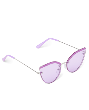 Gafas de sol tipo ojo de gato con purpurina para niñas