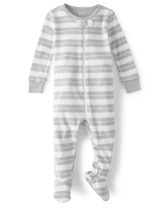 Pyjama une pièce en coton rayé unisexe pour bébé et tout-petit