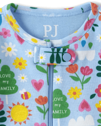 Pijama de una pieza de algodón de ajuste ceñido natural de manga larga para bebés y niñas pequeñas