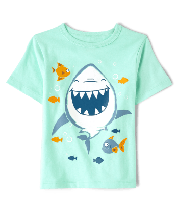 Baby and Toddler Boys Short Sleeve Shark Graphic Tee | The Children's ...