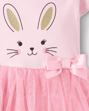 Baby Girls Bunny Tutu Bodysuit Dress