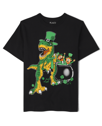 Boys St. Patrick's Day Dino Graphic Tee