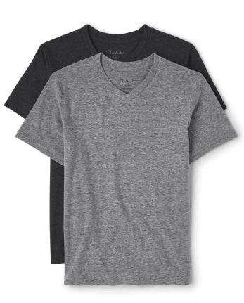 Boys V Neck Top 2-Pack
