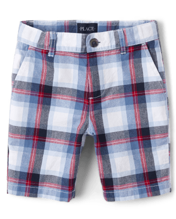 Boys Plaid Woven Chino Shorts | The Children's Place - TIDAL