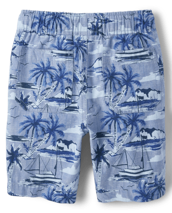 Boys Tropical Pull On Jogger Shorts