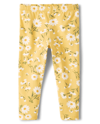 Girls Print Knit Capri Leggings  The Children's Place - SUNSET GOLD