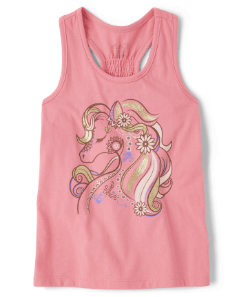 Camiseta sin mangas con estampado para niñas