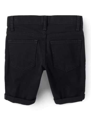 Shorts skimmer de sarga con puño enrollado para niñas