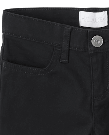 Shorts skimmer de sarga con puño enrollado para niñas