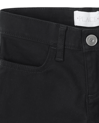 Girls Roll Cuff Twill Skimmer Shorts - Plus