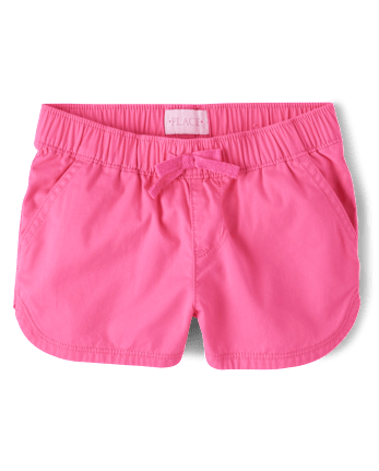 Girls Twill Pull On Shorts - Plus