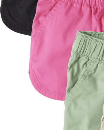 Pack de 4 Shorts sin cierres de sarga para niña