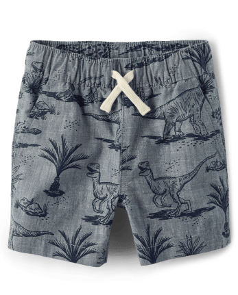 Baby And Toddler Boys Dino Print Woven Pull On Jogger Shorts | The ...
