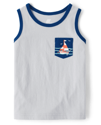 Baby And Toddler Boys Sailboat Pocket Tank Top