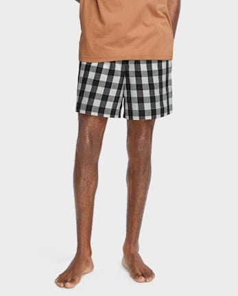 Shorts de pijama de popelina con estampado para hombre