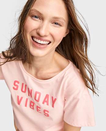 Camiseta para dormir con estampado gráfico para mujer