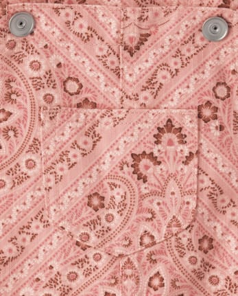 Pantalones cortos de sarga tipo bandana para niñas