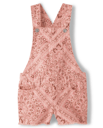 Pantalones cortos de sarga tipo bandana para niñas