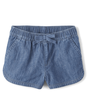 Shorts sin cierres de cambray para niñas pequeñas