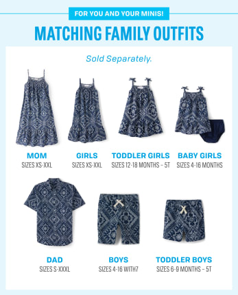 Toddler Girls Matching Family Bandana Ruffle Dress