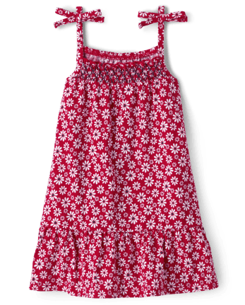 Baby And Toddler Girls Daisy Tie Shoulder Dress