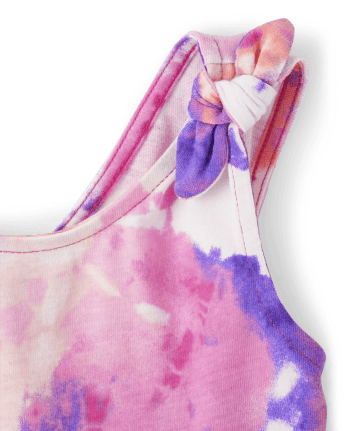 Baby And Toddler Girls Tie Dye Tie Shoulder Dress