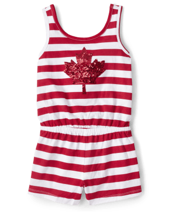 Barboteuse graphique à sequins rayés pour fille