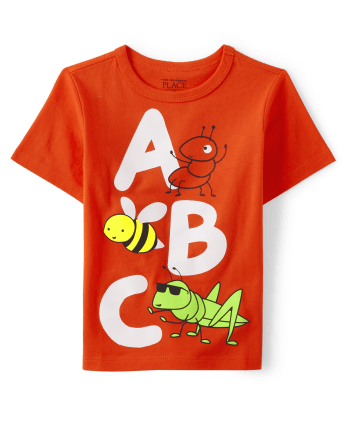 Camiseta con gráfico ABC Bugs para bebés y niños pequeños