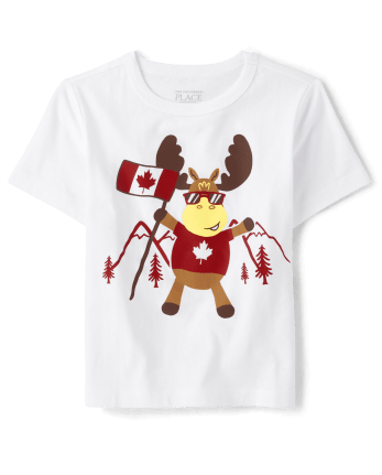 Baby And Toddler Boys Moose Graphic Tee
