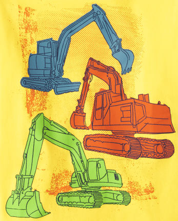 Camiseta con gráfico de construcción para bebés y niños pequeños