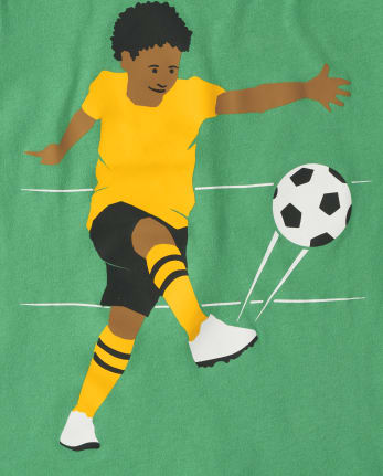 Baby And Toddler Boys Soccer Player Graphic Tee
