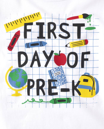 Toddler Boys First Day Of Pre-K Graphic Tee