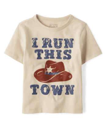 Camiseta con gráfico Run This Town para bebés y niños pequeños