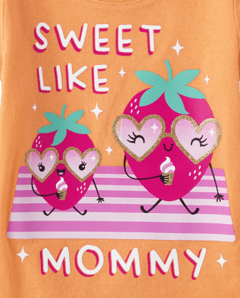 Baby And Toddler Girls Sweet Like Mommy Graphic Tee
