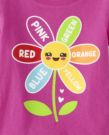 Baby And Toddler Girls Flower Graphic Tee