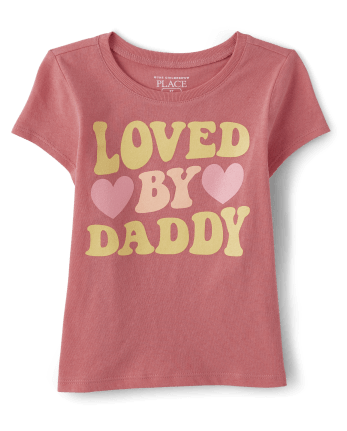 Baby And Toddler Girls Loved By Daddy Graphic Tee