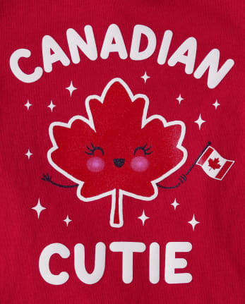 Baby And Toddler Girls Canadian Cutie Graphic Tee